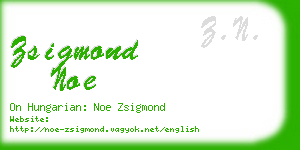 zsigmond noe business card